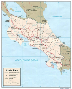 Karte von Costa Rica