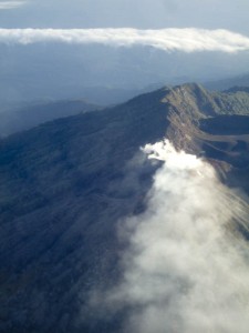 Blick aus dem Fenster beim Landeanflug in San Jose